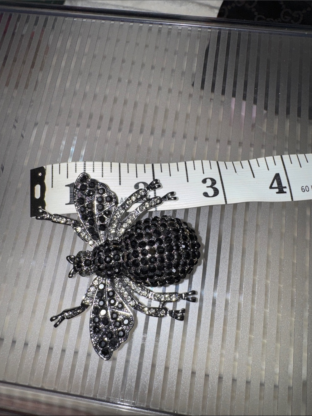 Black Crystal Bee Brooch - Fashion Women Accessories New
